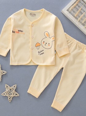 MXAG和尚服新生儿衣服0-3-6月宝宝纯棉内衣薄款初生婴儿春秋套装