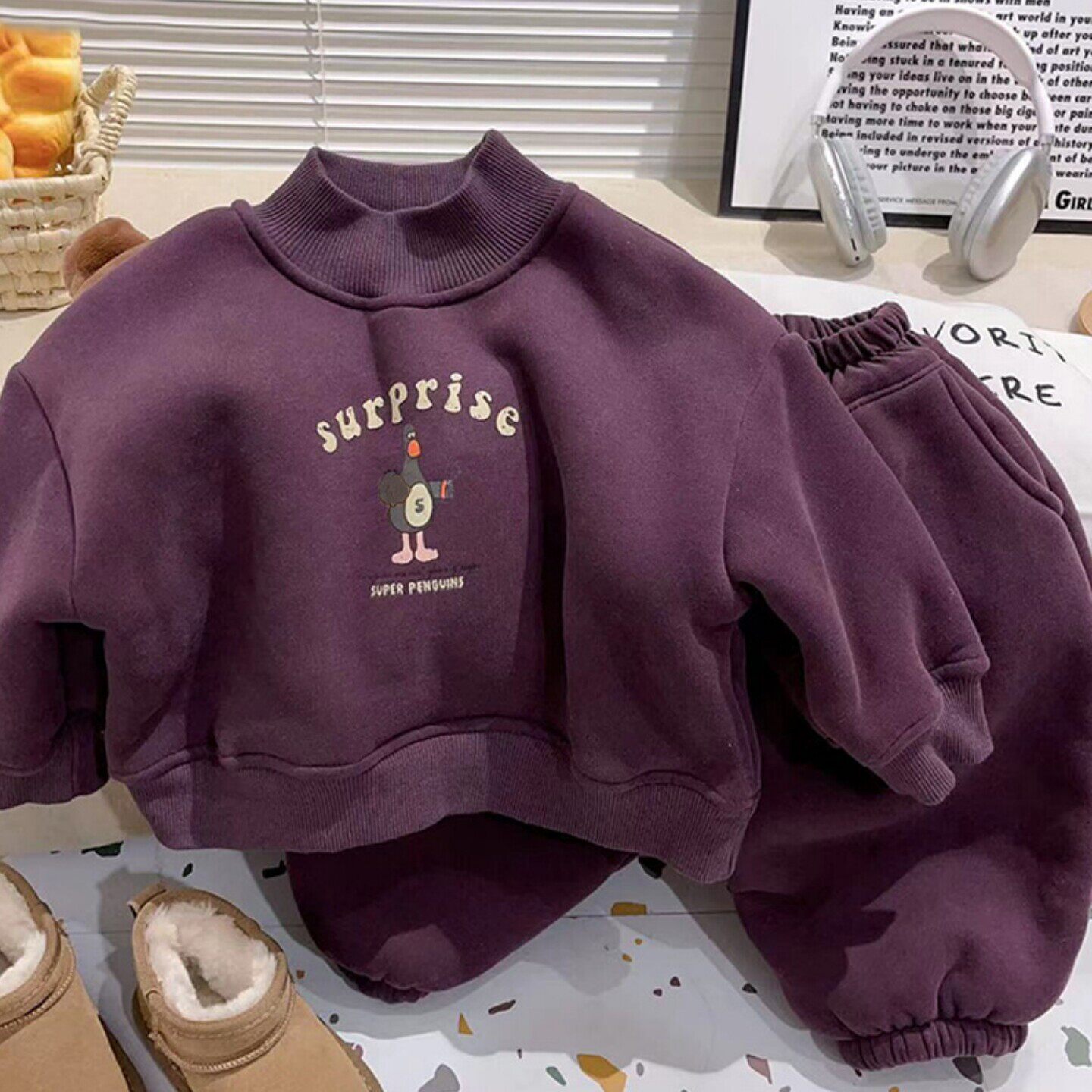 MXAG婴儿衣服冬季加绒加