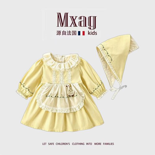 MXAG女童洛丽塔连衣裙春秋法式田
