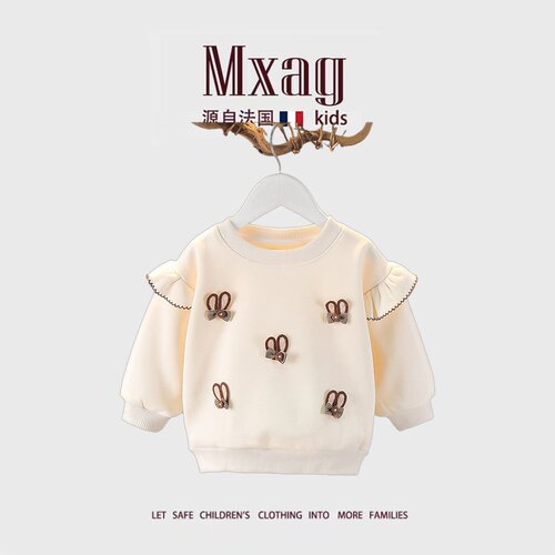 MXAG女童上衣薄绒冬装毛绒婴儿秋