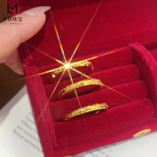 金包银碎冰冰戒指女款轻奢小众设计感高级食指戒送女友礼物