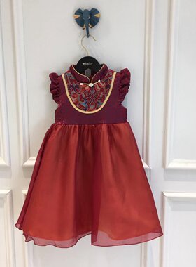 宝宝中国风拜年服小孩加厚周岁服