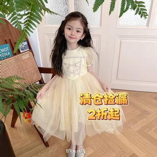 子套装 百搭T恤裤 捡漏清仓女童洋气连衣裙公主裙宝宝上衣短裤 特价