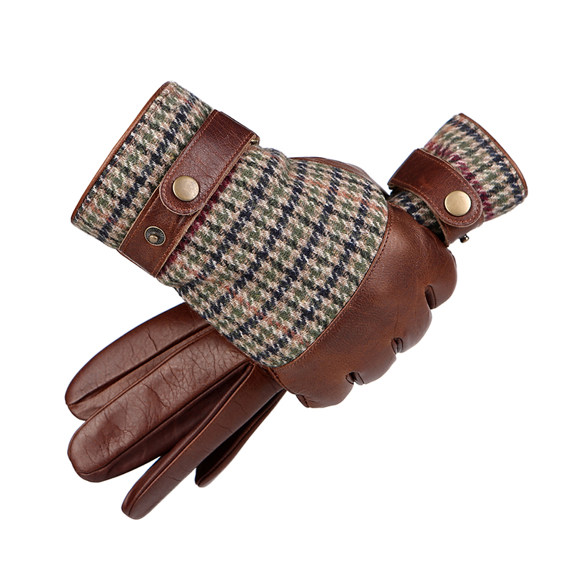 原创复古油蜡变色头层羊皮机车骑行驾驶防滑秋冬手套防寒保暖透气