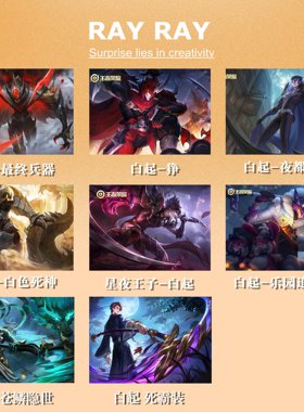 DIY数字油画王者荣耀白起夜都怪侠白色死神追猎者死霸装手绘礼物