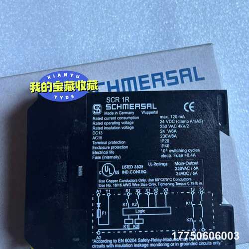 SCHMERSRL施迈赛继电器SCR1R，库存，型号