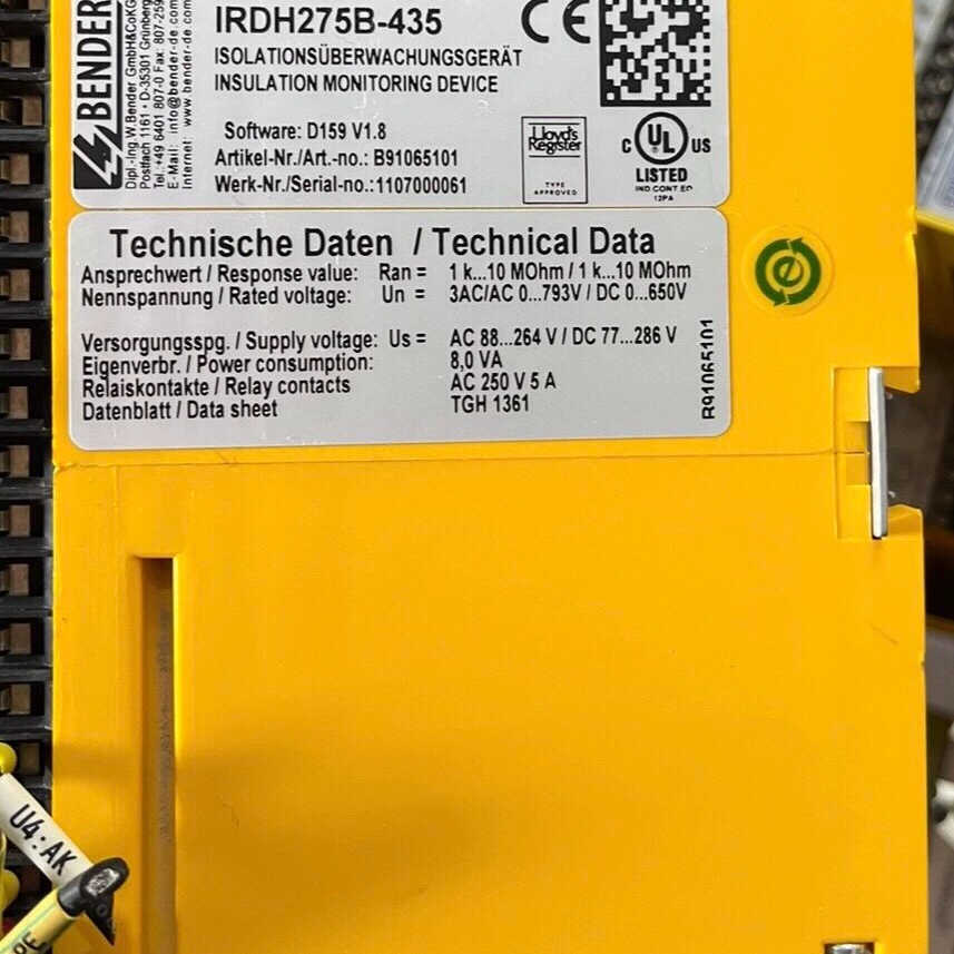 本德尔绝缘检测仪IRDH275B-435成色新为