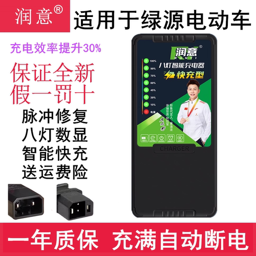 适用绿源品牌电动车通用充电器