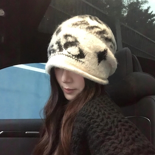 保暖毛线帽大头围显脸小帽子韩系2025新款 拯救大头方圆脸 神帽