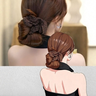 这个许妍同款爱了！豹纹慵懒感满满大肠发圈超显头脸小高级感复古