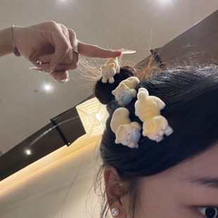 快看！小猫趴在我头上！卡通可爱小猫发夹刘海夹少女心侧边夹发饰