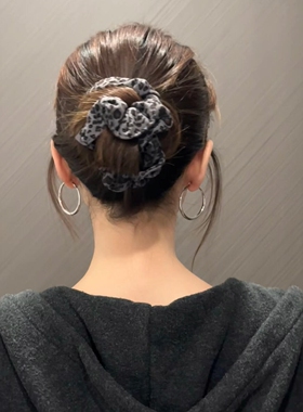 豹纹大肠发圈韩版甜美氛围感发饰