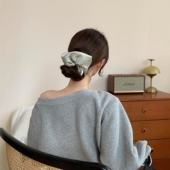 低丸子头随手扎高级感缎面发圈气质法式 简约轻奢感头绳2026年新款