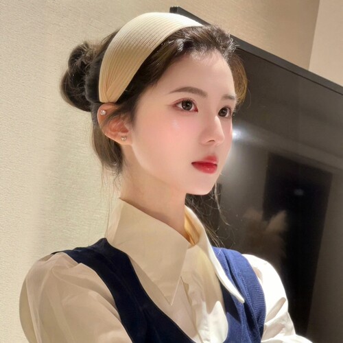韩系宽边高颅顶高级感头箍显脸小