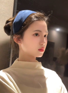 复古高颅顶发箍宽版显脸小头饰箍