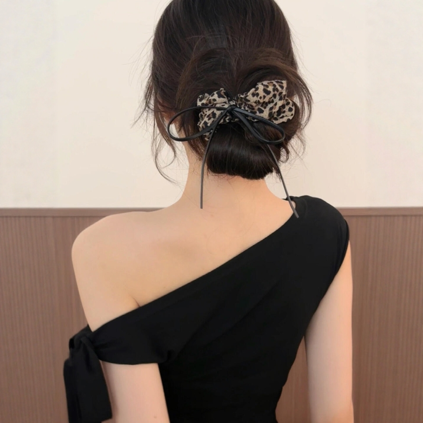 懒人丸子头这样扎扁头直接变圆头巨简单秋冬豹纹高级感发圈25新款