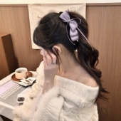 戴上一秒无痛财阀千金高级感甜美香蕉夹轻奢后脑勺竖夹2025年新款