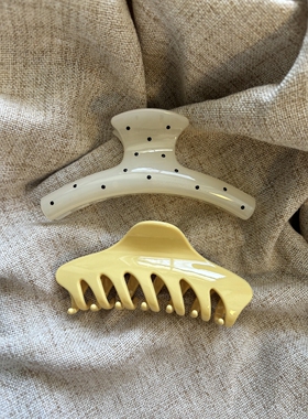 可以戴一整个夏天的抓夹韩系气质款波点发夹龙骨椭圆发饰2026新款