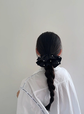 手残党也能学会的扎发韩版珍珠高级感大肠圈气质复古发圈2026新款