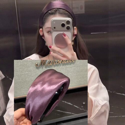 花三三同款发箍缎面纯色宽边头箍女压发洗脸发卡时尚洋气头饰发饰