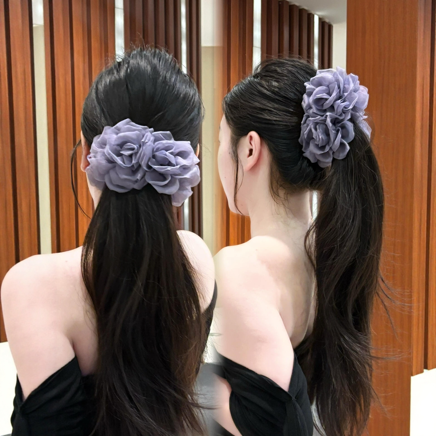 花朵大号香蕉夹法式高级气质发夹
