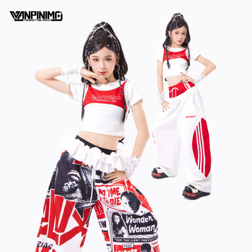 顽皮尼莫女童爵士舞演出服潮酷