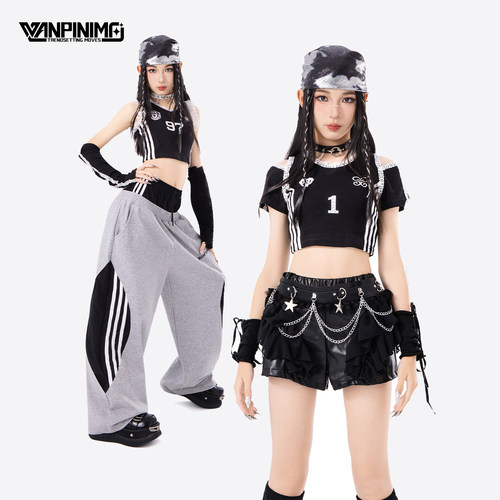 顽皮尼莫女童爵士舞演出服套装