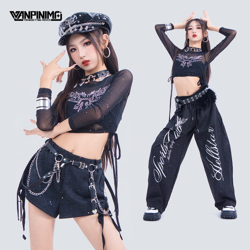 顽皮尼莫秋冬女团甜酷jazz街舞走秀时髦潮酷爵士舞女童服装演出服