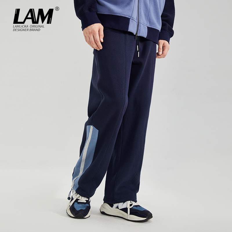 自然腰LAMLICKA休闲裤撞色长裤