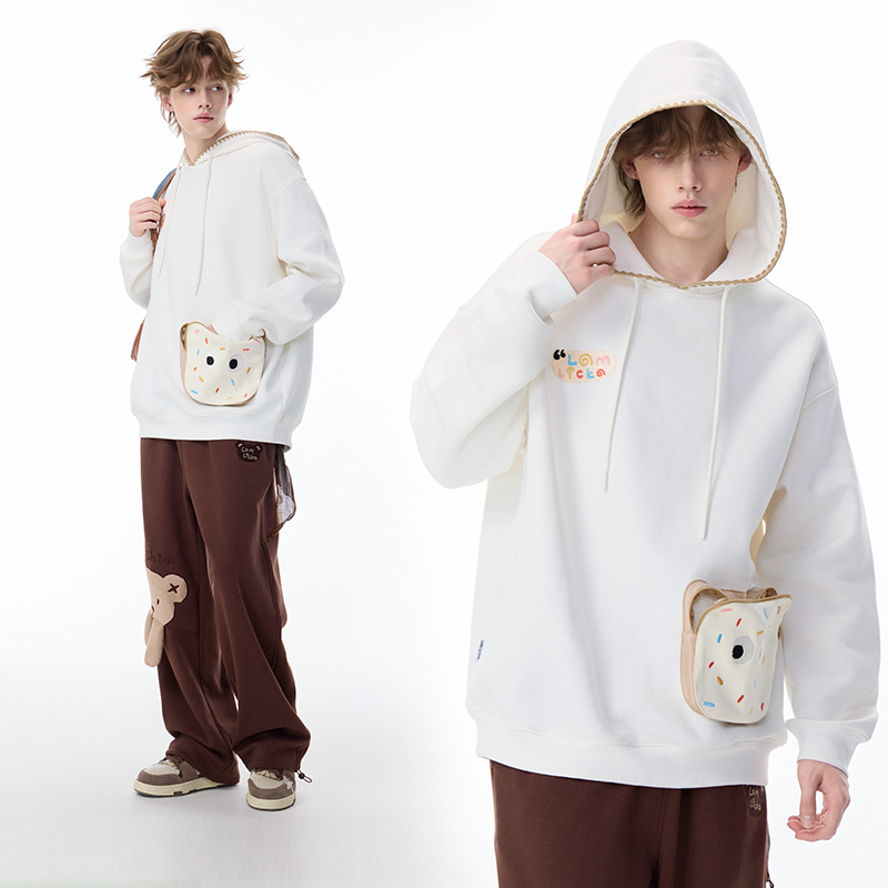 LAMLICKA趣味立体口袋连帽卫衣