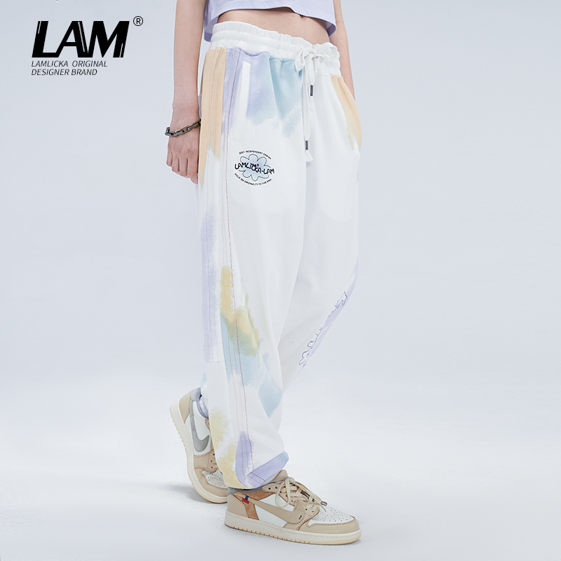 LAMLICKA潮牌情侣休闲哈伦长裤女