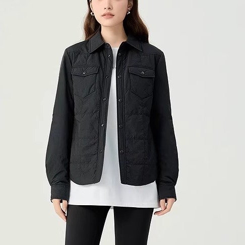 翻领新雪丽棉服棉衣长袖衬衫外套