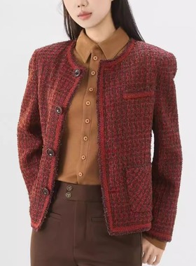 AMAS{哥家专柜}商场同款【臻宝流光】优雅轻职风小香风外套140042