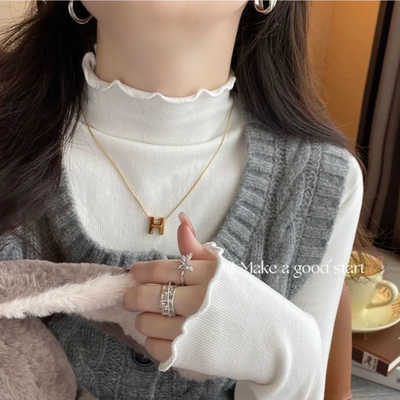 大牌剪标撤柜德绒打底衫女内搭