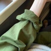 多巴胺轻奢高级纯棉衬衫 女内搭打底宽松显瘦通勤翻领长袖 衬衣外穿