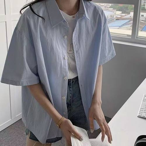 大牌剪标撤柜纯棉短袖衬衫外套