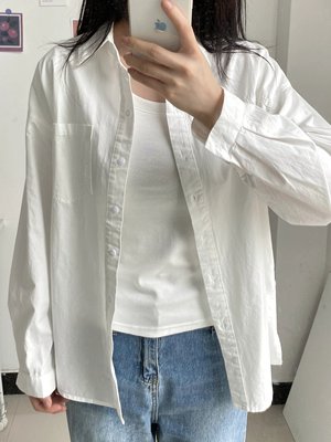 大牌剪标撤柜宽松纯棉衬衣外套