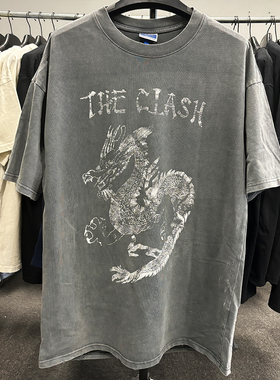 冲击乐队The Clash朋克tee重金属oversize重磅无性别穿搭短袖潮流