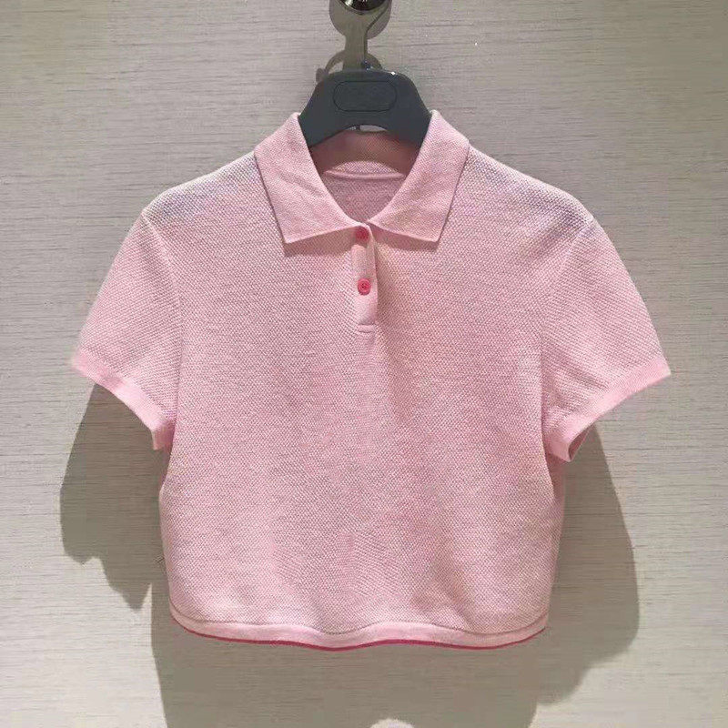 欧阿玛施女装正品专柜代购2023春夏夏针织短袖POLO衫T恤衫女上衣