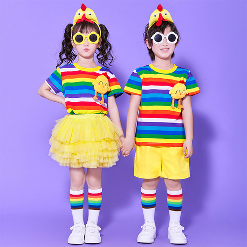 幼儿园毕业服舞蹈服萌鸡小队衣服