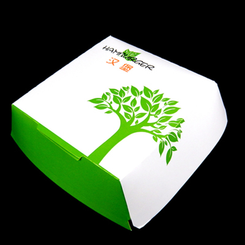 一次性食品点心盒免折汉堡包装盒子汉堡打包盒鸡腿盒汉堡盒汉堡盒