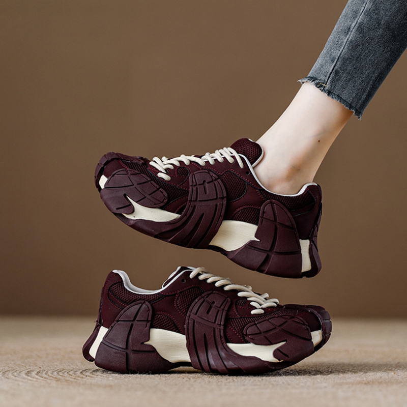 西班牙小众品牌ONGYSL飞织老爹鞋女厚底增高休闲鞋秋季新款运动鞋