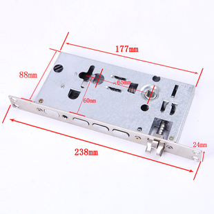 铝合金门罗普斯金门锁配件众安门锁五舌锁体执手锁体