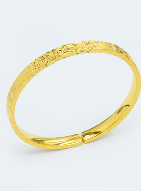 【店铺专属】18k金吉言碎冰冰开口手镯女轻奢送老婆不脱模WT0474