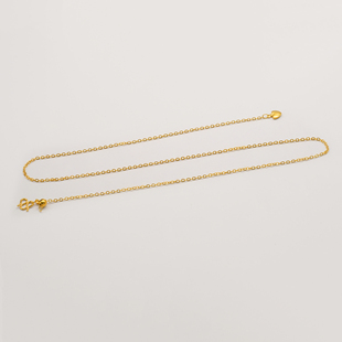 【店铺专属】18k金爱心o字链项链(1.5mm)链长约50cm不脱模WT0607