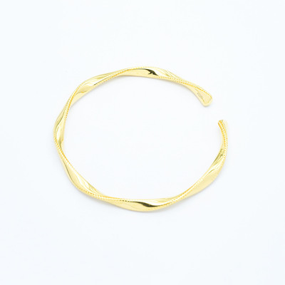 【店铺专属】18k金莫比乌斯开口手镯女款轻奢【WT0450】不脱模