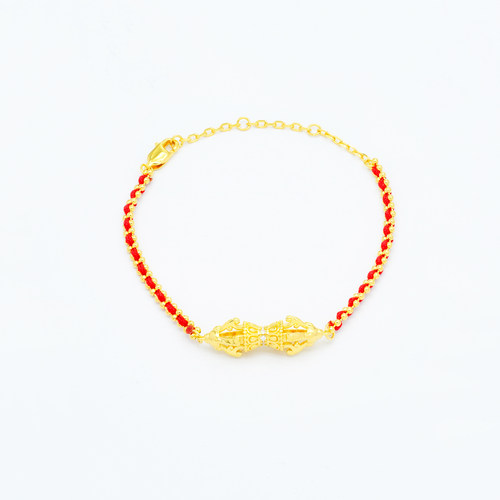 【店铺专属】18k金金刚杵编织红绳手链轻奢小众【WT0424】不脱模