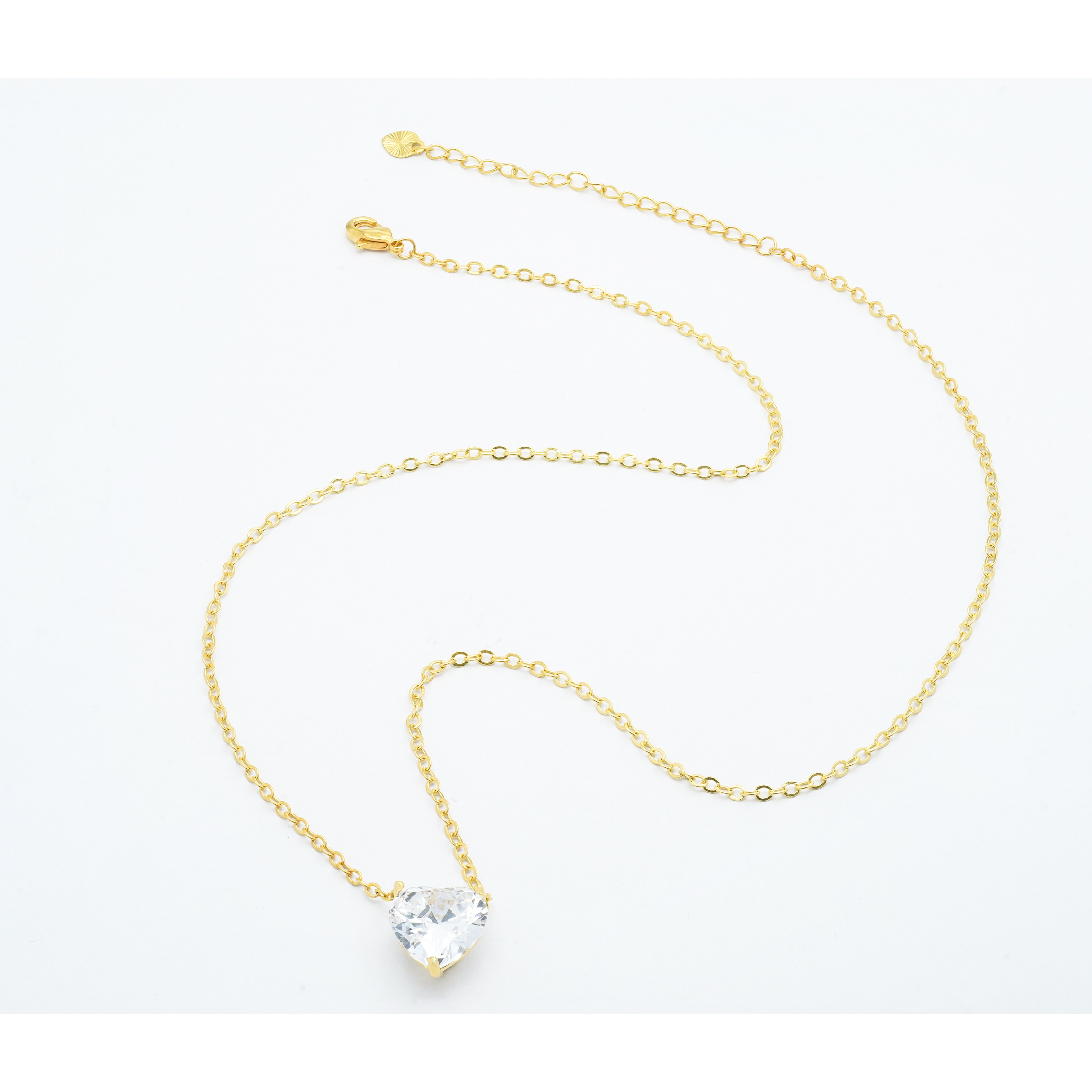 18k金爱心钻O字套链项链轻奢小众设计高级感百搭【WT0380】不脱模