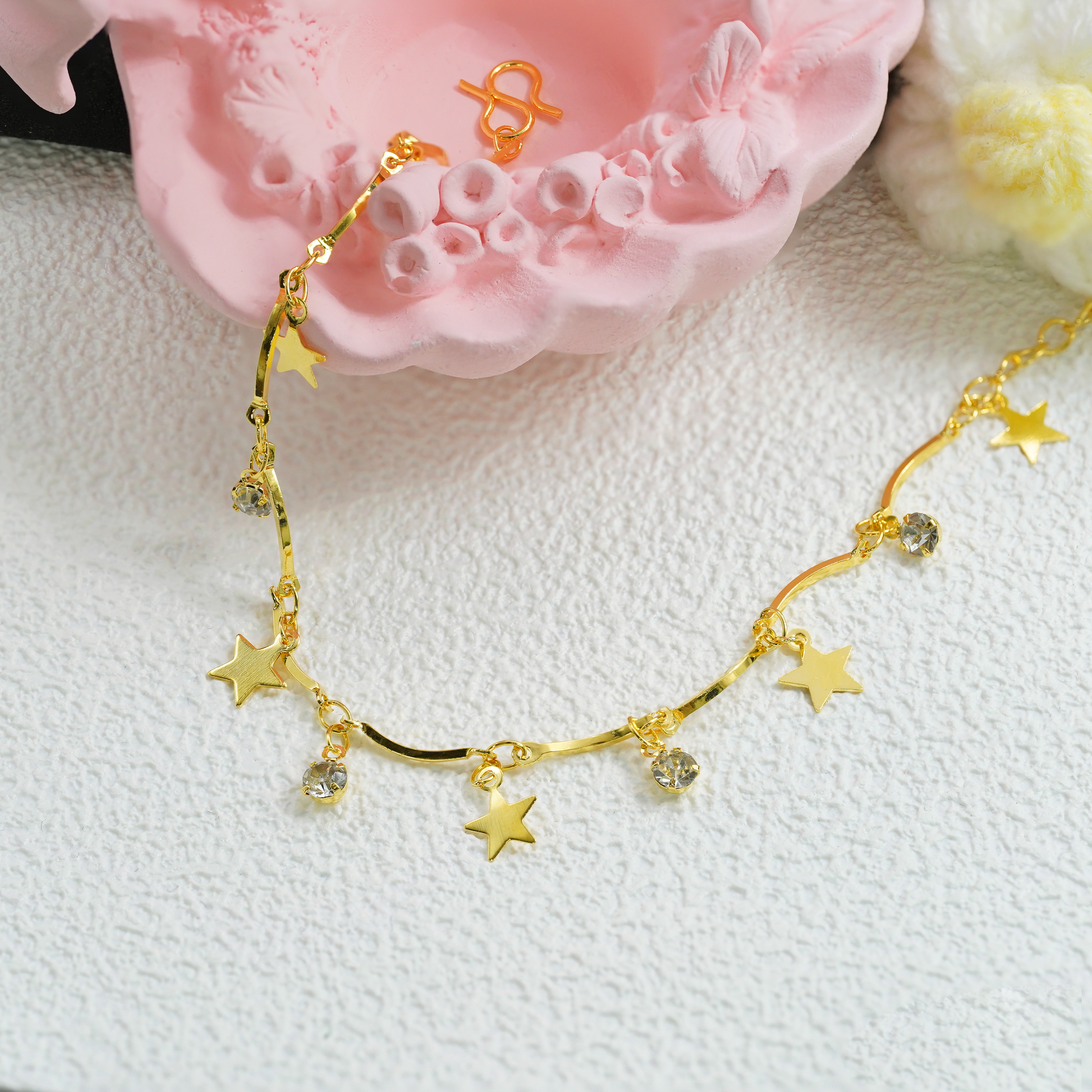 正品18k金梦幻星芒手链女高级感