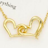 2026新款 QWE3490 高级感正品 S925银心心相印项链轻奢小众